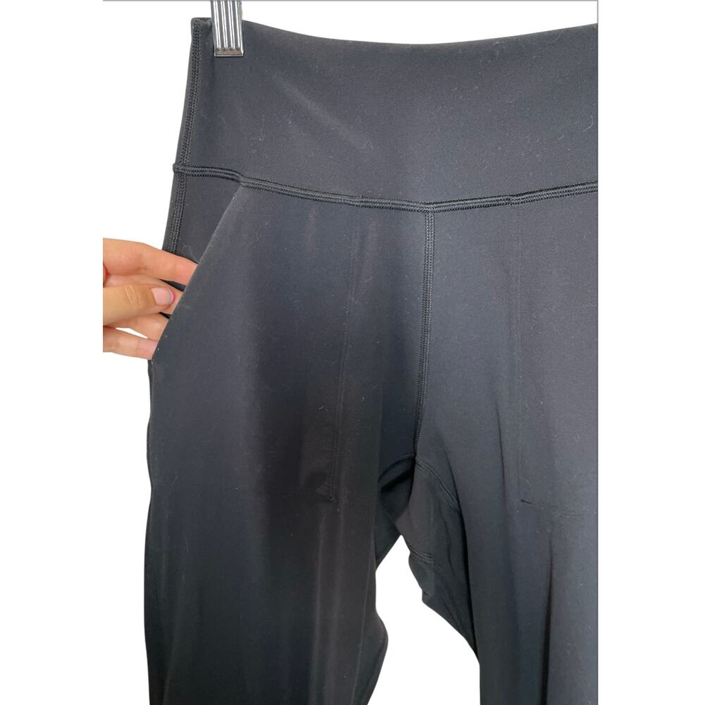 Lululemon Black Jogger Leggings Pockets Cuffed Ankle Size 4 - Picture 2 of 6